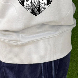 2026 Men's 100% Cotton Blended Oversized Pullover Hoodie with Digital Printing Breathable Fleece <b>Sweatshirt</b> for Winter - Product Image 6