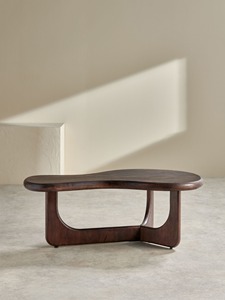 โต๊ะกาแฟไม้มะม่วงสีเข้มทำด้วยมือทรงอินทรีย์ทันสมัยสำหรับเฟอร์นิเจอร์ห้องนั่งเล่นในบ้าน - Product Image 2