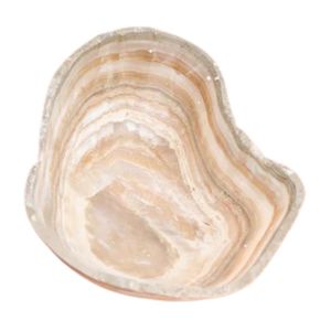 Cuenco Artesanal de Ónix Marfil con Borde Natural, Interior Tallado Suave, Decoración Orgánica para el Hogar, Borde Ondulado Natural - Product Image 2