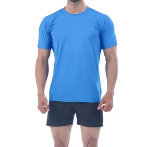 เสื้อยืดผู้ชายแขนสั้นทรงปกติ ระบายอากาศได้ดี สีพื้น คุณภาพดี เหมาะสำหรับเล่นกีฬา ใส่ในฤดูร้อน ผลิตจากผ้าฝ้าย 100% สำหรับออกกำลังกาย - Product Image 2