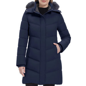 Parka d'hiver pour femme, à capuche, manches longues, fermeture éclair, décontractée, couleur unie, chaude, écologique, respirante - Product Image 5