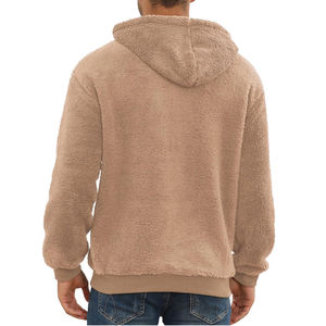 Men's Winter Fashion Color Block Hoodie <b>Thick</b> <b>Fleece</b> Pullover Sweatshirt with Embossed Printing Embroidered Techniques Plus Size - Product Image 2