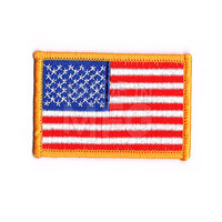 Drapeaux en coton brodés personnalisés de haute qualité, les plus vendus, avec patchs à coudre et décorations en dentelle, service OEM, vente en gros de drapeaux sur mesure