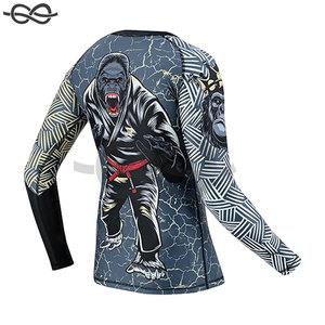 Entraînement de garde No Gi et Gi Jiu Jitsu Rashguard MMA Grappling Compression Shirts Wrestling BJJ Martial Arts Performance Gear - Product Image 6
