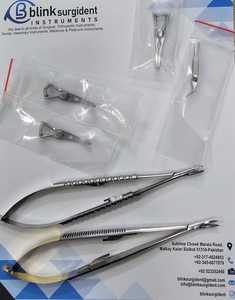 V MUELLER & ruggles 8 \ "9 \" thẳng & cong Micro Bayonet Scissor Bộ cơ sở của dụng cụ phẫu thuật - Product Image 5