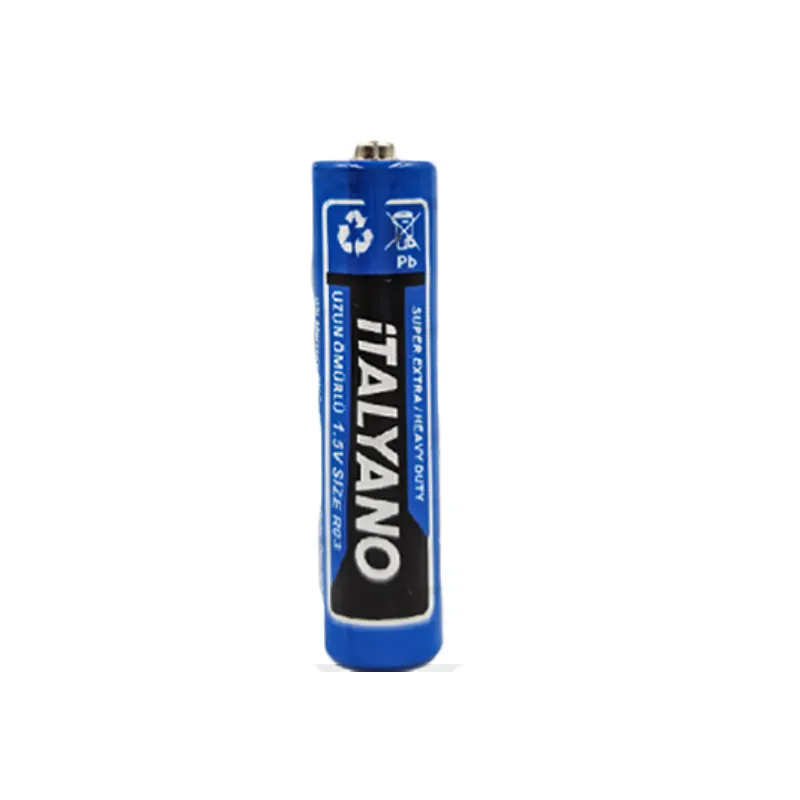 Pvc Batterij Droge Batterij Aaa 1,5V Zink Koolstof Batterij