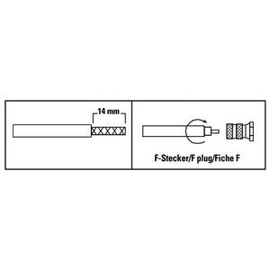 Connecteur d'antenne TV F Plug argenté, modèle 00205207, pour réception satellite - Product Image 2