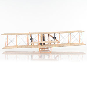 Modèle d'avion vintage des frères Wright, réplique artisanale en bois peinte de l'avion précurseur, décoration intérieure 83.8Lx43.2Wx19.1H cm - Product Image 4