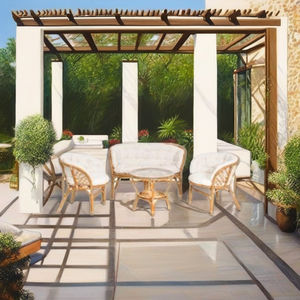 Ensemble de salon de jardin en rotin BAHAMA SKIN pour villa, parc, appartement et jardin, avec table basse et chaises - Product Image 2