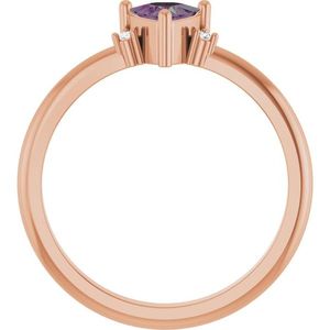 Anillo Stuller con Acentos de Oro de 14K 72435:164P, Piedra Natural con Corte Cojín, Diamante Geométrico, Certificado IGI, Joyería de Compromiso - Product Image 2