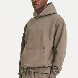 Sweats à capuche pour hommes en coton 100% lourd surdimensionné Double capuche goutte épaule personnalisable pour l'hiver - Product Image 2