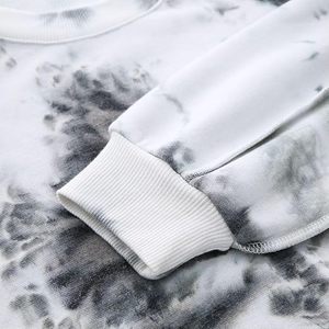 OEM French Terry Dip Dye lavé à l'acide surdimensionné grande taille femmes dégradé haut court sweatshirt vêtements d'hiver Logo personnalisé teint en plaine - Product Image 5