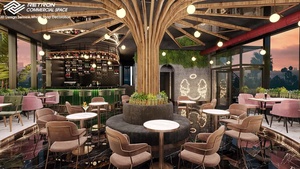 ร้านกาแฟและบาร์จัดแสดงแบบฟองเคาน์เตอร์ร้านน้ำชาไฟ LED แบบปรับแต่งได้ตามต้องการร้านกาแฟ - Product Image 2