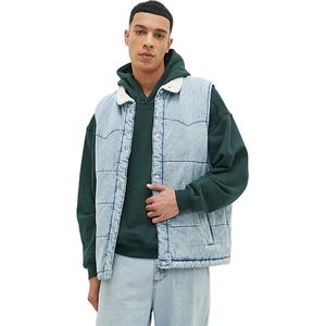 Chaquetas sin Mangas para Hombre, Personalizadas al por Mayor, de Mezclilla, 100% Algodón Elástico, con Múltiples Bolsillos y Logotipo Personalizado - Product Image 1