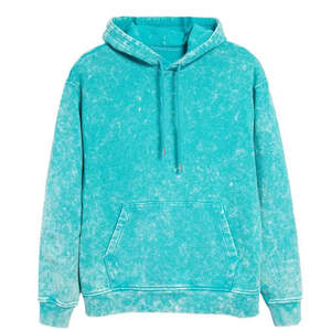 Sweat à capuche en coton épais personnalisé 400 GSM sans ficelle pull vintage délavé hiver sweats à capuche surdimensionnés délavés à l'acide pour hommes OEM - Product Image 6