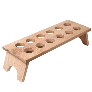 Standard Quality <b>Egg</b> Storage Tray With Legs Rectangle Shape at Lowest Price Handmade Natural Color Wooden <b>Egg</b> Holder - Product Image 1