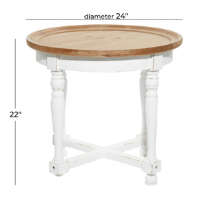 OEM Customized Modern Style <b>Round</b> Shaped Wooden <b>Side</b> <b>Table</b> Wholesale Decorative Wooden <b>Table</b> Assortment for Home Use in India - Product Image 5