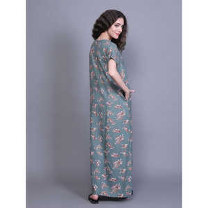 Peignoir 100% Coton Tissé pour Femme avec Poche Latérale Imprimée, Durable, Personnalisable (ODM), Taille Élastique avec Cordon de Serrage pour Familles - Product Image 4