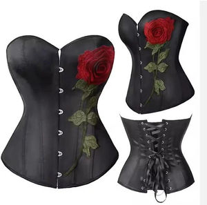 Direct Factory Wholesale Elegant Black Breathable Leather Corset for Women Bustier From Pakistan - Product Image 1