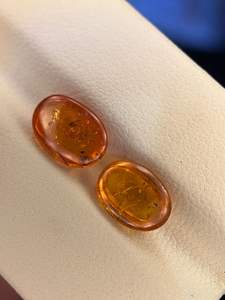 พลอยโกเมนสีส้มธรรมชาติทรงวงรีสำหรับทำเครื่องประดับ TZ - Product Image 5