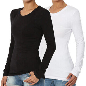 Camiseta de cuello redondo de manga larga para mujer de alta calidad - Product Image 6