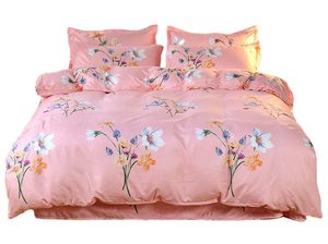 Juego de sábanas ajustadas de cama plana Queen King de algodón fino de lujo 100%, falda de cama estampada de alta calidad, entrega directa a domicilio - Product Image 3