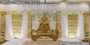 Auténtico tradicional Malayalam boda escenario instalación accesorios moderno Sur indio pilares Mandap decoración para bodas - Product Image 5
