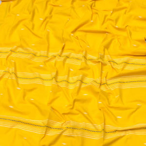 Sari en coton pur tissé à la main Akshay Sharma 100 %, écologique, séchage rapide, poids moyen, travail artisanal – Robe de mariée de style uni - Product Image 1