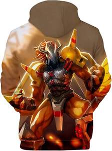 เสื้อมีฮู้ดสำหรับผู้ชายเสื้อผ้าฝ้ายพิมพ์ลายพิมพ์ซับลิเมชันผ้าเกล็ดปลาแบบระเหิดแนวสตรีท GSM 400/500 - Product Image 3