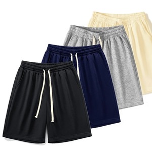 Joggers informales de verano para hombre, pantalones cortos transpirables con cordón de cinco bolsillos para correr con patrón sólido, ropa para hombre - Product Image 3