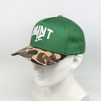 Gorras de algodón estructuradas de 5 paneles personalizadas, gorras de camuflaje con logotipo bordado en 3D, gorras de béisbol de dos tonos para deportes de carrera