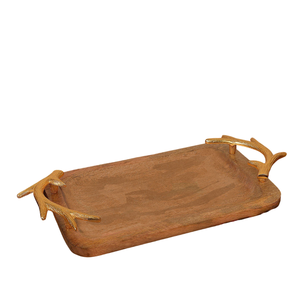 Bandeja de servicio de madera con acento Floral fabuloso, suministros de restaurante de Catering personalizados, mesa de servicio de comida, Hotel de propósito decorativo - Product Image 6