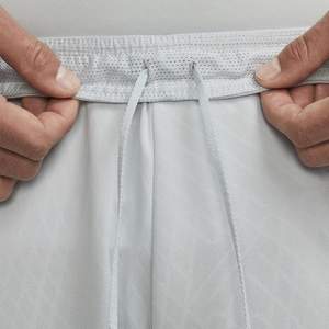 Custom <b>White</b> Sports <b>Shorts</b> for <b>Men</b> Lightweight Breathable Gym Fitness Training <b>Shorts</b> with Yellow Side Panels - Product Image 4
