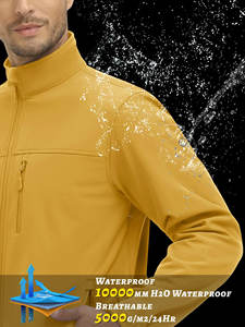 Veste légère pour homme homme veste 2026 gros personnalisé broderie Logo étanche fermeture éclair Softshell veste Polyester manteaux - Product Image 3