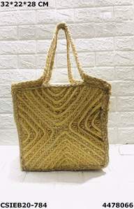 Stylish Designer Jute Cotton Handbags Casual Tote <b>Beach</b> Basket <b>Bags</b> - Product Image 5