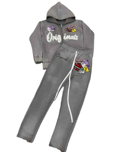 Conjunto de chándal deportivo para hombre con chaqueta y pantalones, ropa informal para gimnasio, traje de entrenamiento para correr para Fitness - Product Image 1