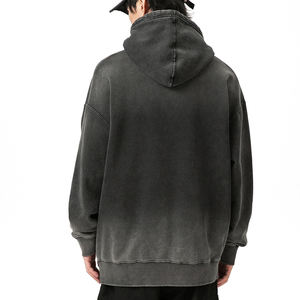 Pull à capuche surdimensionné en coton mélangé de haute qualité pour hommes, fait sur mesure, poids lourd, motif solide, Style hivernal, prix de gros - Product Image 2