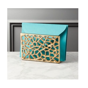 Servilletero de Metal con Forma Rectangular, Servilletero Dorado, Soporte de Tejido para Mesa de Hotel en Casa, Accesorios para Servilletas - Product Image 1