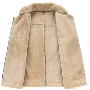 Chaleco de Piel Sintética de Alta Calidad para Hombre, Estilo Personalizado, Otoñal, Cortavientos, Moderno, con Botones, Cuello en V, Tejido, para Exteriores - Product Image 2