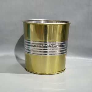 Cubo de hielo de acero inoxidable resistente a la oxidación con elegante enfriador de vino de rayas doradas y plateadas Ideal para vino, cerveza y cócteles - Product Image 4