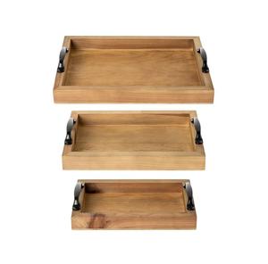 Plateau de service décoratif de table au design admirable plateau en bois de qualité supérieure plateau de service à thé et à café de taille personnalisée - Product Image 1