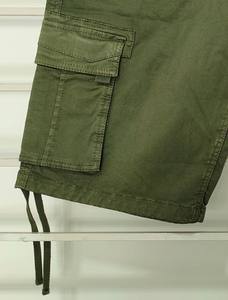 กางเกงขาสั้นสำหรับผู้ชายกางเกงขาสั้นผ้าฝ้ายทอลายทแยงสำหรับใส่กลางแจ้ง - Product Image 3