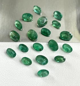 Esmeralda Zambiana 100% Natural, Corte Ovalado de 6x4-5x7mm, Verde Medio, 10.00 Quilates, Piedras Preciosas Sueltas de Alta Calidad para Joyería - Product Image 5