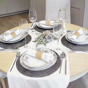 Porte-serviettes en rotin tissé à la main de haute qualité, table décorative rustique de style Boho pour les événements du Vietnam - Product Image 4