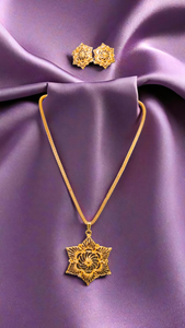 ชุดต่างหูสร้อยคอทำจากอินเดียพร้อม22Ct ชุดต่างหูสร้อยคอดีไซน์พรีเมียมชุดเครื่องประดับสำหรับผู้หญิง - Product Image 3