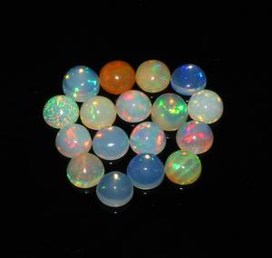 Ethiopian Opal 7mm Round Shape Loose Gemstones 17 Piece Lot Natural Calibrated Stones - Product Image 3