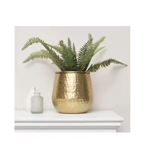 Macetas decorativas de Metal dorado con estilo moderno Maceta de decoración interior de alta calidad para uso en el suelo del hogar - Product Image 6