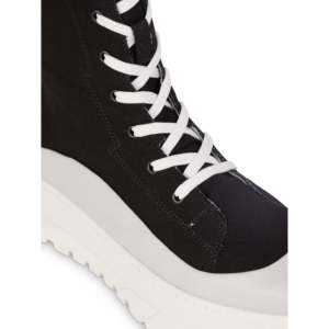Khami Trendy Hiker Boot in Black <b>Canvas</b> Archive Collection - Product Image 3