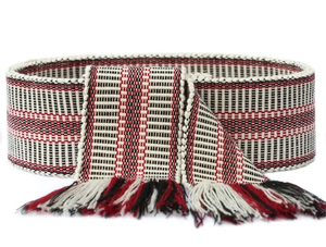 Handmade Ukrainian Woven <b>Belt</b> Long Black Ribbon Bohemian Ethnic Textile <b>Belt</b> for Men & Women - Product Image 2