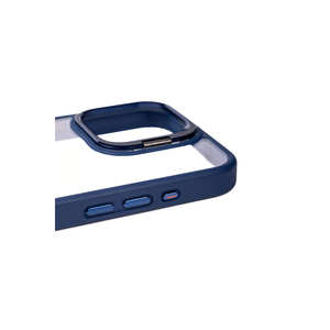 Coque en silicone liquide bleu marine Netzy compatible avec iPhone 15 Pro avec protection de l'appareil photo et béquille intégrée en PC - Product Image 3